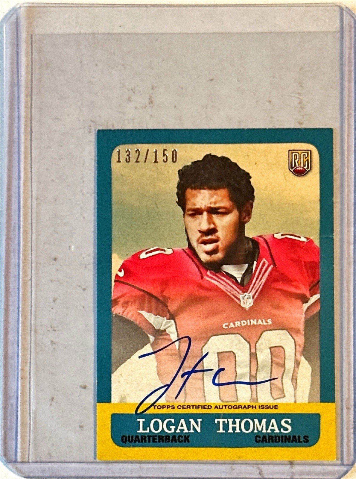 Logan Thomas 2014 Topps Mini Auto #254 132/150 Rookie RC Cardinals