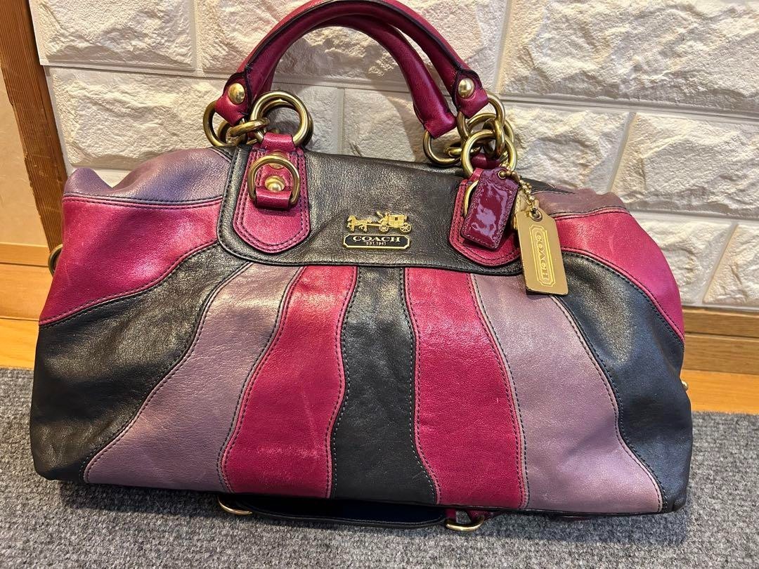 COACH Patchwork Leather Handbag Shoulder Bag 2Way… - image 1