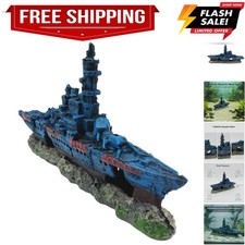 Fish Tank Decorations, Shipwreck Ship Aquarium Decor, Aquarium Fish Tank Land...