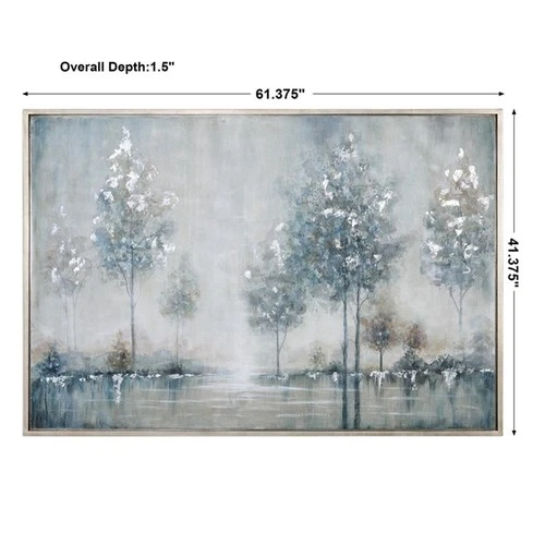 Uttermost Walk In The Meadow Wood Canvas Acrylic Landscape Art in Multi-Color - Picture 3 of 3