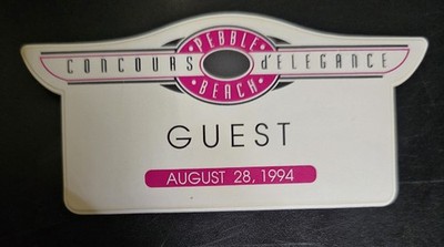 VINTAGE 1994 PEBBLE BEACH CONCOURS D'ELEGANCE GUEST PIN/BADGE