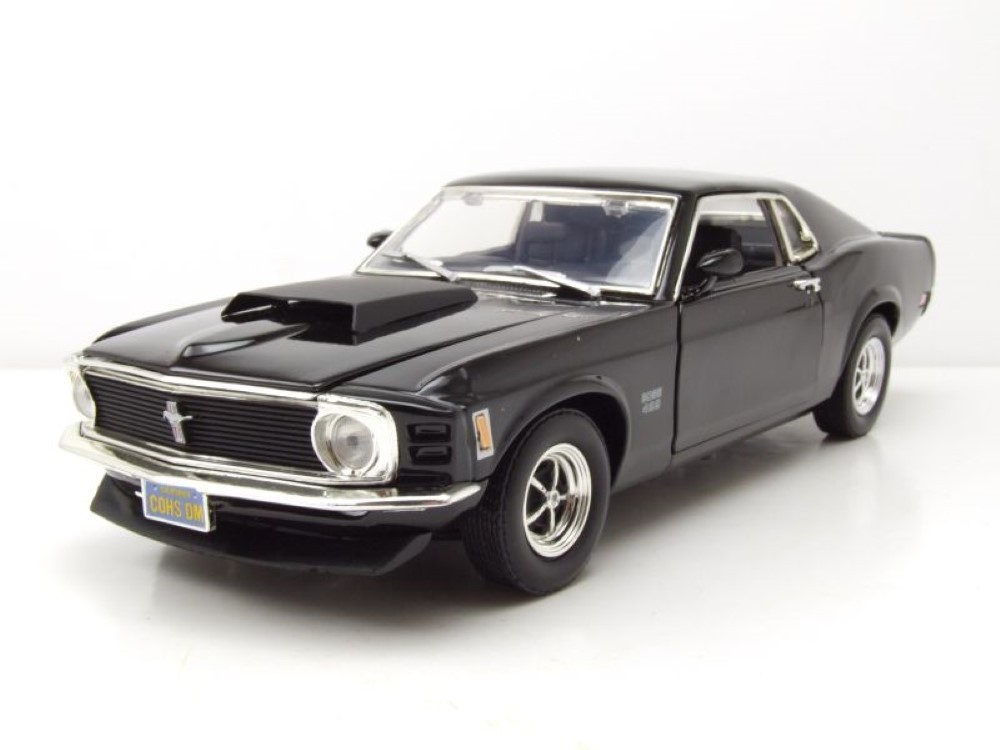 Ford Mustang Boss 429 1970 Negro Modelo De Coche 1:18 MotorMax