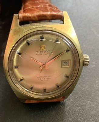 Mens Vintage TISSOT VISODATE SEASTAR S.12 Compressor Automatic Wristwatch 