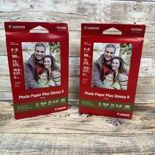 Canon Photo Paper Plus Glossy II 4" X 6" PP201 2 Boxes 200 Sheets Total NEW
