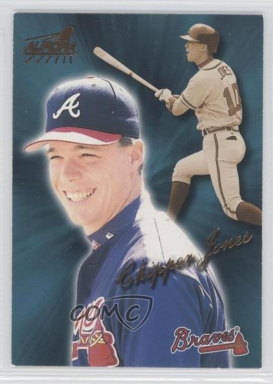 1999 Pacific Aurora Chipper Jones #17 HOF 0q3