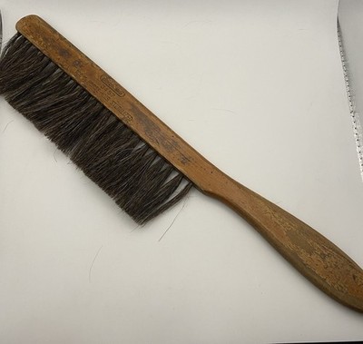 VTG BRUNING No. 3457 Drafting Brush 14  long Wood Handle 100% Horse Hair
