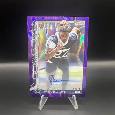 2025 Topps Chrome Shavon Revel Jr Purple Lava Refractor Auto /75 On Card Auto