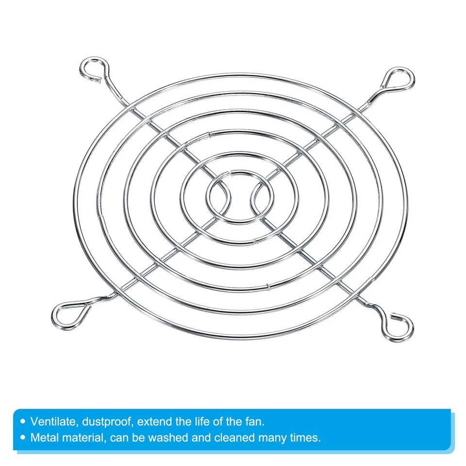 4 Packung Lüfter Metall Schutzgitter 92mm m Schraube für Schutzabdeckung Silber - Bild 4 von 4