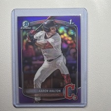 2025 Bowman Draft Chrome Aaron Walton 1st Purple Refractor #’d /250 Guardians