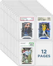 Graded Card Sleeves, PSA Graded Card Slab Binder Pages for Storage & Display, Co