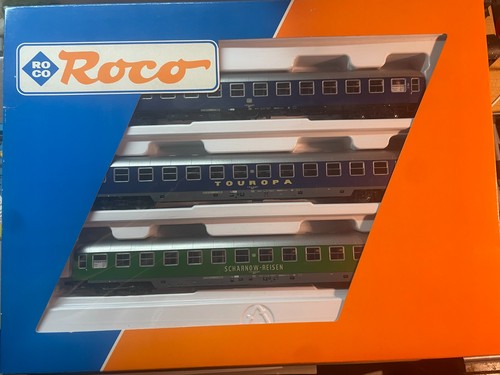 Roco H0 44098 Wagen-Set Scharnowreisen Touropa 3tlg. der DB, neu in OVP | Zustand: Neu