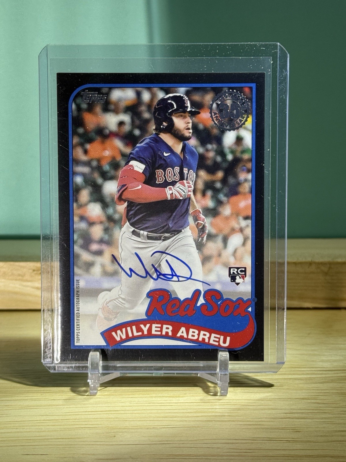 2024 Update 1989 Topps Baseball Black /199 Wilyer Abreu #89BA-WC Rookie Auto RC