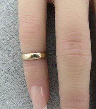 10k Marked SOLID GOLD Antique Baby Ring Band Tiny Size Yellow Gold Smooth 1.58g