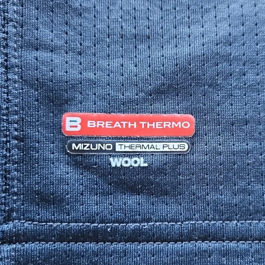 Mizuno Breath Thermo Mock Neck Black Long Sleeve Base Layer Shirt Men’s L - Image 2 of 4