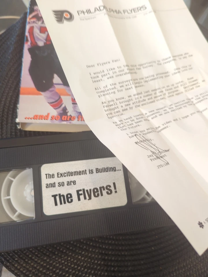 PHILADELPHIA FLYERS "The Excitement Is Building".1991-92 Promo VHS Tape w/Letter - Image 4 of 4