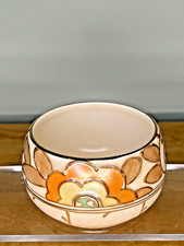 Charlotte Rhead Bursley Ware Tube Lined Bowl Art Deco Floral England 5cm high