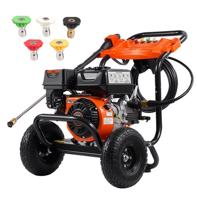 #ad VEVOR Gas Pressure Washer 3500 PSI 2.6 GPM with 5 Nozzle Set for Cars Fences $329.90
