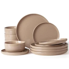 Milkyway Plates and Bowls Set, 12 Pieces Dinnerware Sets, Dishes Set for 4, C...