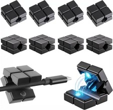 9 Pack Magnetic Cable Clips Cord Holder Organizer for Desk Wall Nightstand Snap
