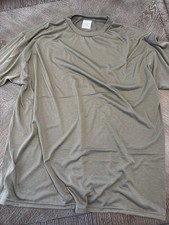 New Skilcraft Army Green Tee Made In USA Short Sleeve XXL Armpit To Armpit 27”