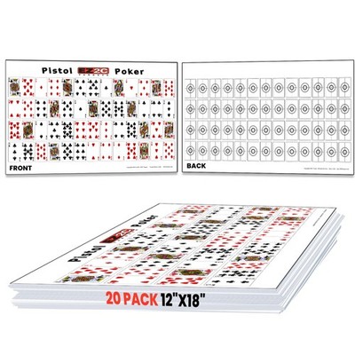 EZ2C paper targets for shooting, sheet of 52 random 12 X 18 inch, White 