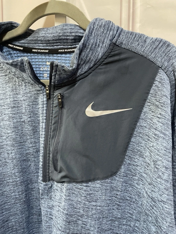 Camiseta para correr Nike Therma Sphere Element media cremallera azul talla XXL para hombre Foto 2 de 4