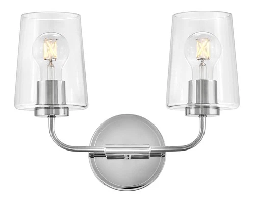 Lark 853452-CL Kline 2 Light 14"W Vanity Light - Chrome - Picture 1 of 12