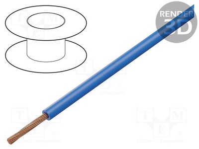 FLRY-B PVC Cu 60V Klasse: 5 1x2,5mm2 blau Leitungen Line