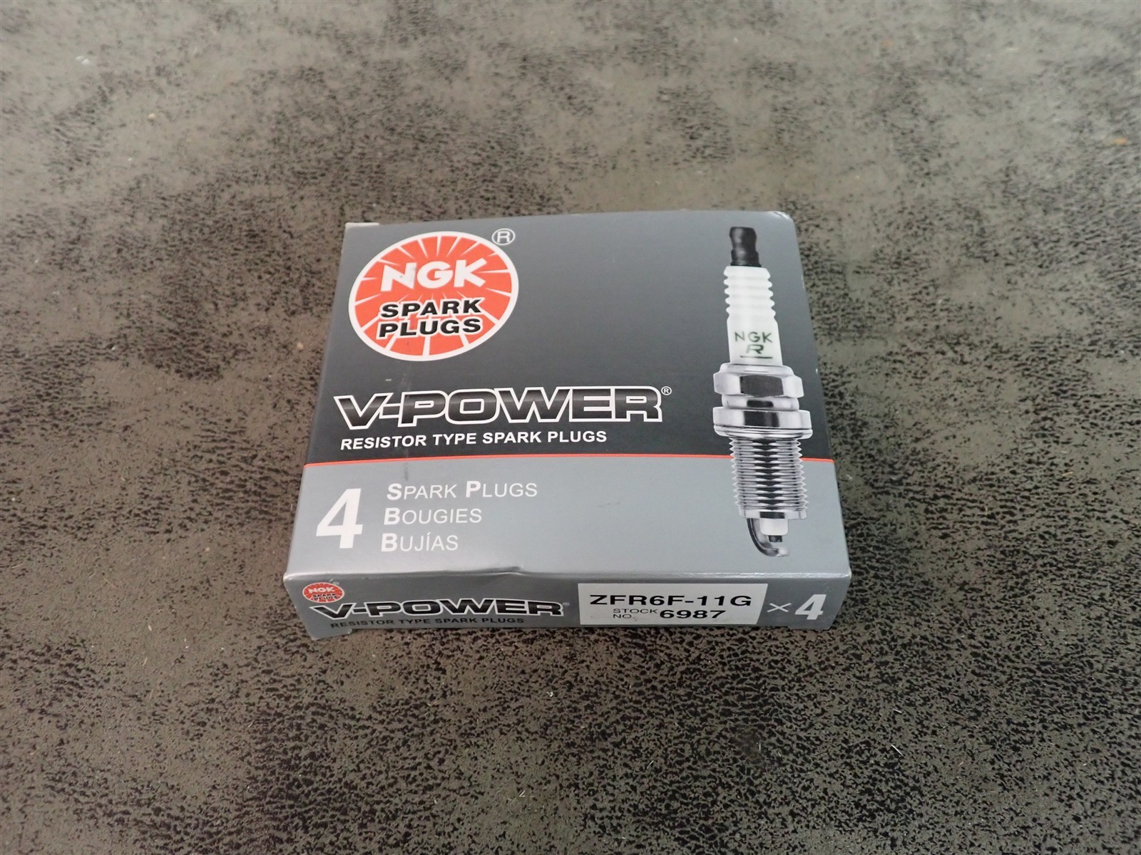 Set of 4 NEW NGK ZFR6F-11G 6987 V-Power Spark Plugs BN425