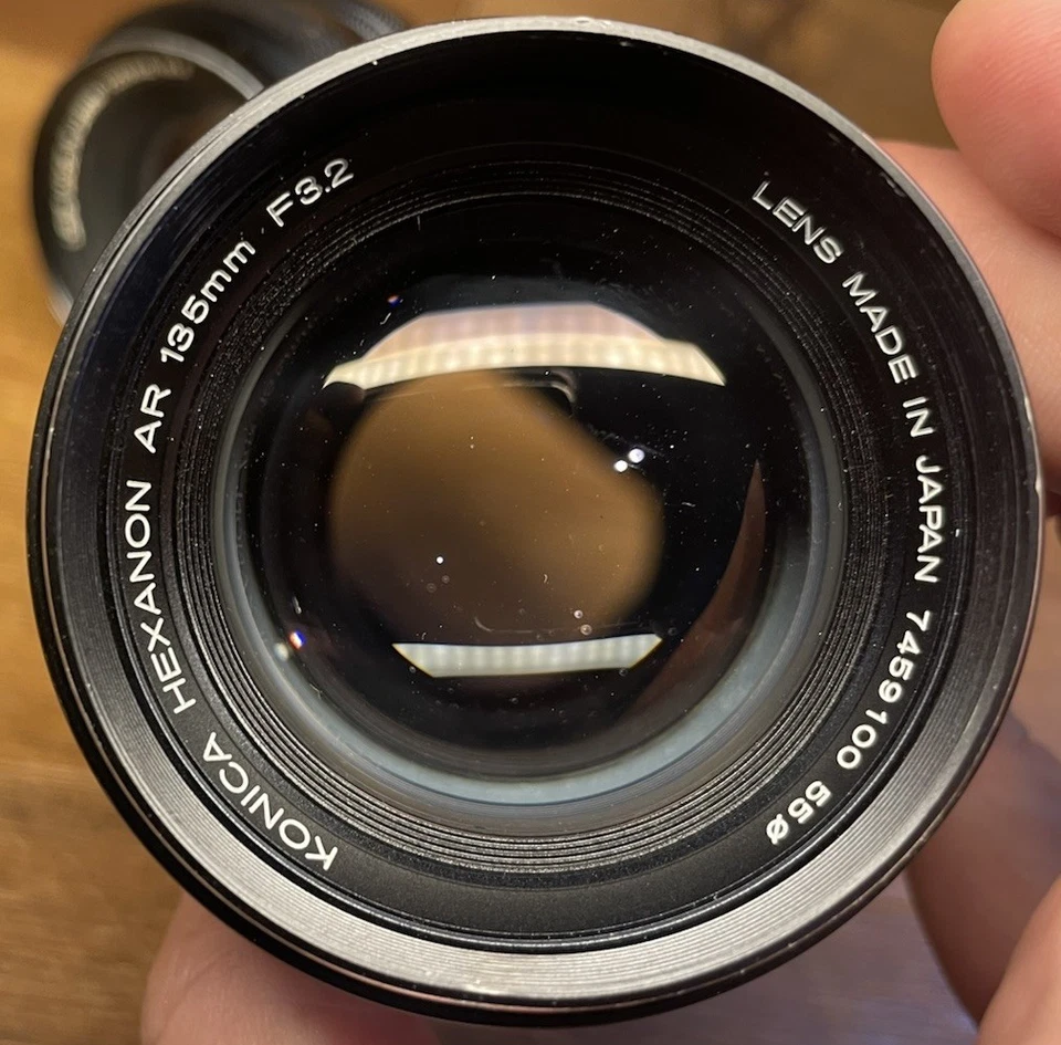*Casi Como Nuevo ++* Lente Konica Hexanon AR 135 mm F/3,2 con AR adicional 50 mm F/1,7 de JP Foto 3 de 4