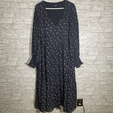 Madewell Enchanted Floral Georgette V-Neck Tiered Midi Dress Size 4x