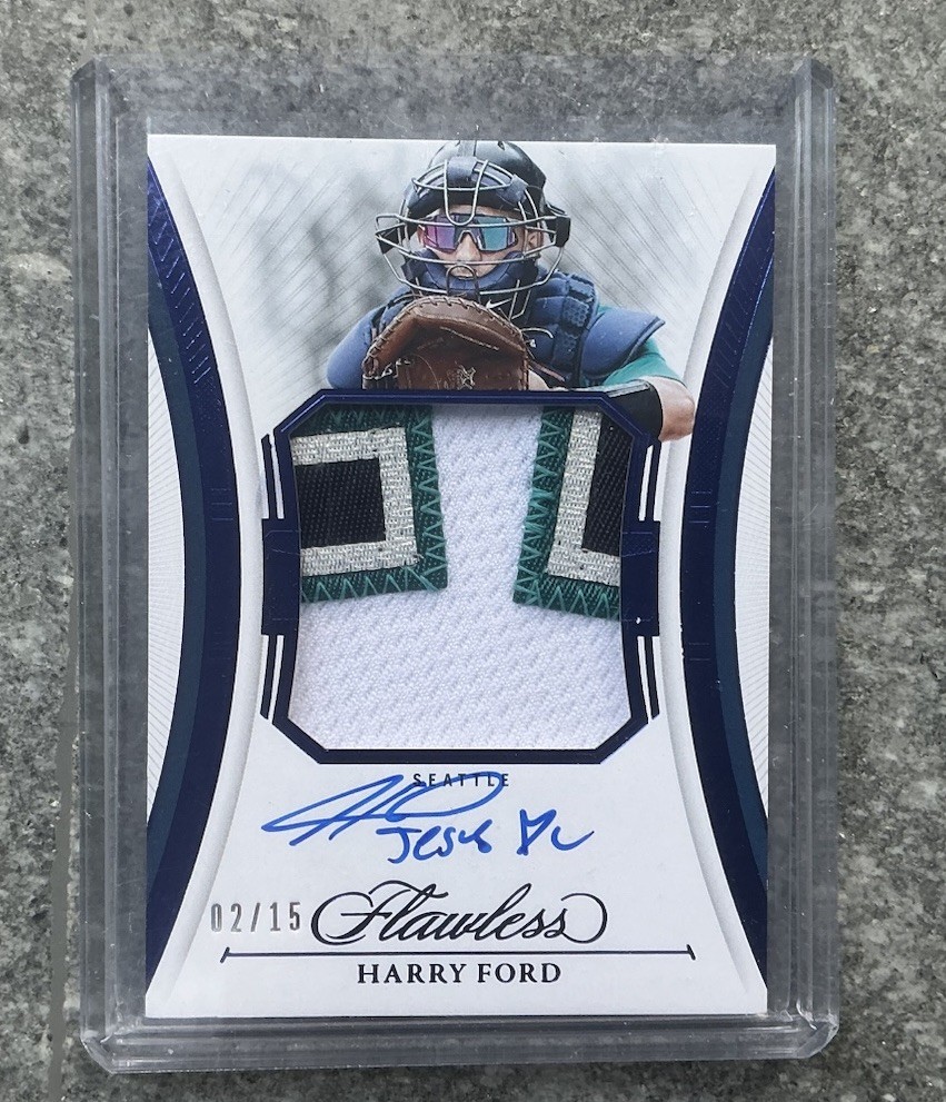 2025 Panini Flawless HARRY FORD Auto Inscribed Patch Relic Mariners Nats #/15 