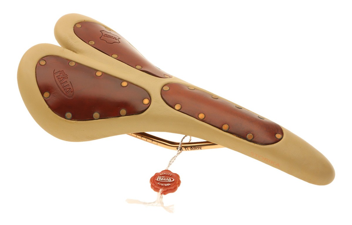 サドル　Storika ストーリカ　セライタリア　Selle Italia Selle Italia Storika Saddle Ti Alloy Rails Beige and Brown Leather