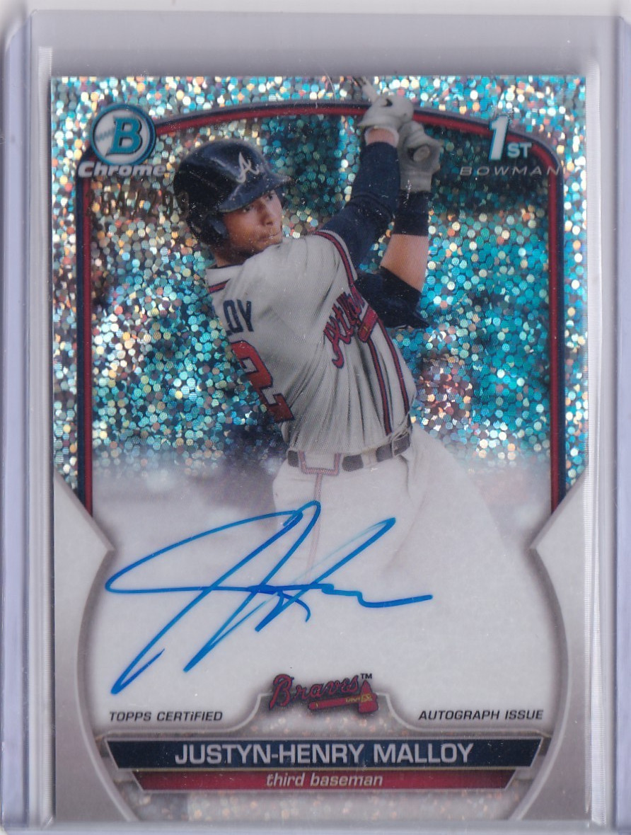 2023 Bowman Chrome Justyn-Henry Malloy Auto Speckle 1st #/299 RC