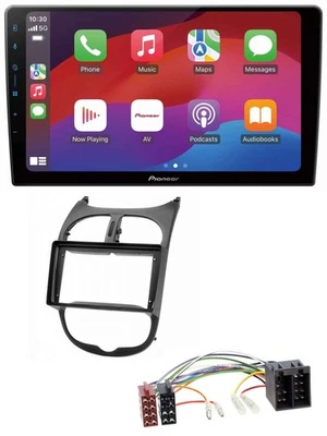 Pioneer USB 9 Zoll MP3 DAB Bluetooth Autoradio für Peugeot 206 (1998-2010) - Bild 1 von 4