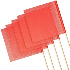 12 Packs 18 x 18 Inch Safety Flag Warning Flags Mesh Oversize Load Flags Wide...