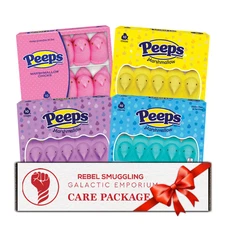 Easter Peeps Marshmallow Candy Variety 4 Pack (40 Peeps Total) Care Package Gift