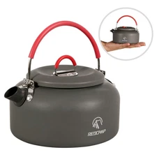 REDCAMP 0.8L Mini Outdoor Camping Kettle Aluminum Water Pot with Carrying Bag...