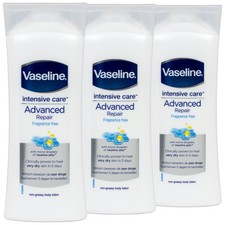 (14,17 EUR/l) 3x Vaseline Intensive Care Advanced Repair Body Lotion 400ml
