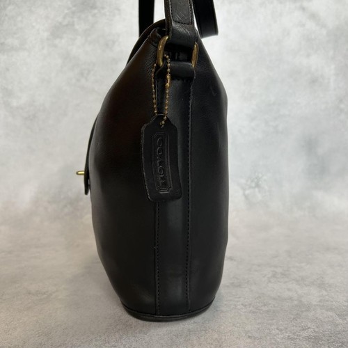 Vintage Coach 9948 Schultertasche schwarz Leder Japan kostenloser Versand gebraucht - Bild 4 von 24