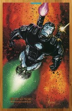 1993 Marvel Masterpieces War Machine/Major Victory Print Ad/Poster Joe Jusko Art