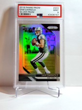 2018 Panini Prizm - Sam Darnold RC SILVER PRIZM Rookie Card #203 PSA 9 MINT NFL. rookie card picture