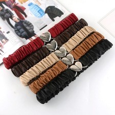 Women Elastic Waist Belt Elegant PU Leather Waistband for Overcoat Sweater Shirt
