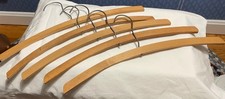5 Vintage Wood Clothes Hangers 16"