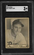 1940 PLAY BALL # 102 Chuck KLEIN PHILLIES HOF SGC 3 VG  BEAUTY !