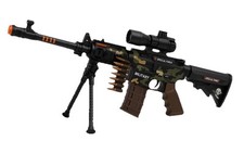 Kinderspielzeug Maschinengewehr MG LED Licht Sound MP Pistole Gewehr Camouflage