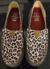 Twisted X Casual NWOB Loafer Dust Leopard Canvas Sz 6M WCL0001