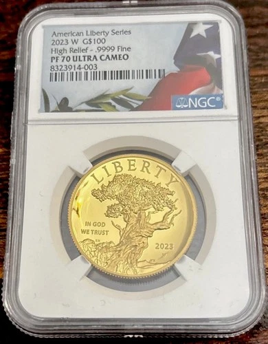 2023 W Proof $100 American Gold Liberty High Relief NGC PF 70 UC