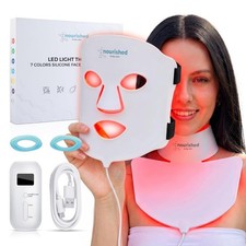 Nourished Bodynskin LED Light Therapy Face Neck Mask - Facial Skin Care Device