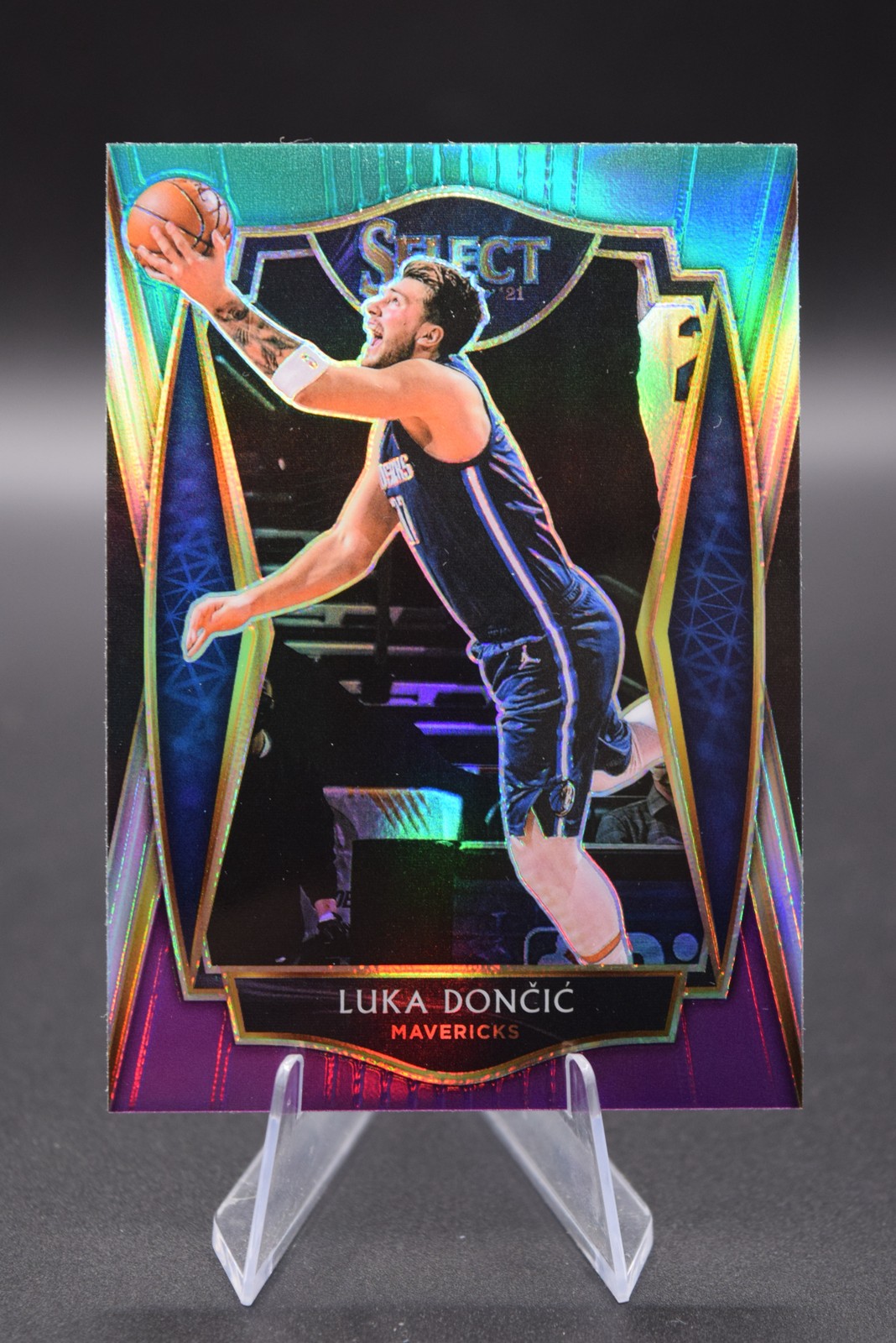 Luka Doncic 2020-21 Panini Select #150 Green White Purple Dallas Mavericks